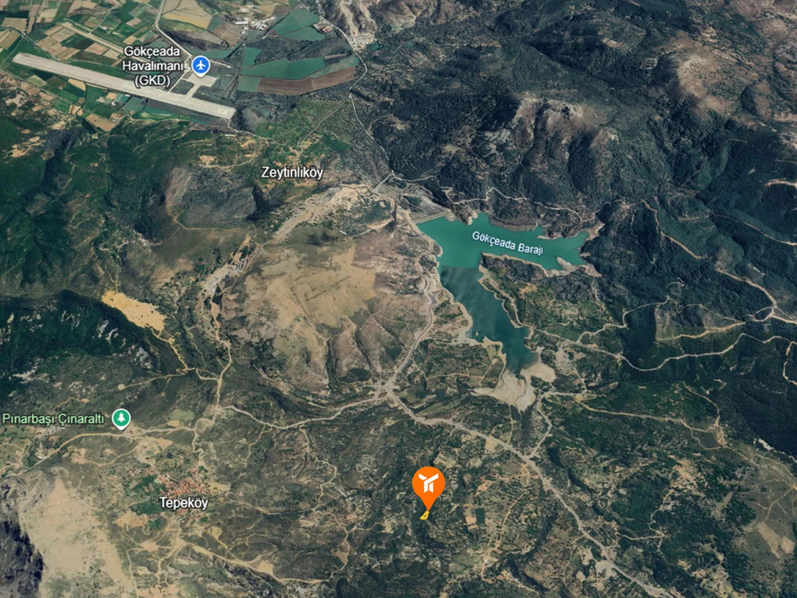 ÇANAKKALE/GÖKÇEADA /TEPEKÖY 1000m2 ZEYTİNLİK