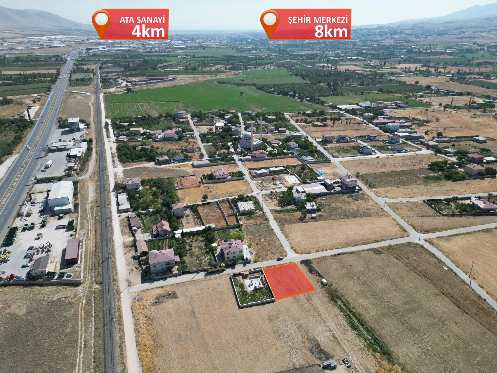 AKTAŞ YENİ MH.500 m² SATILIK MÜSTAKİL EV ARSASI